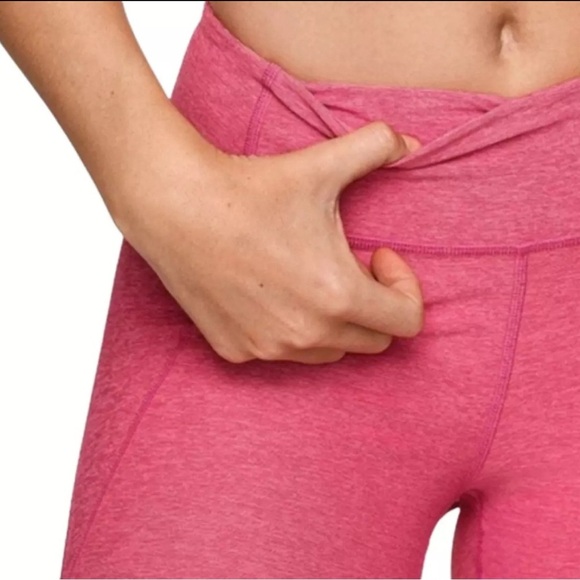Outdoor Voices Flamingo Pink Heather 7/8 Leggings Hidden pocket NWOT Sz Small - Picture 2 of 6